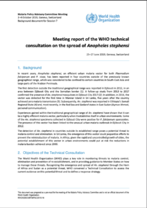 Image: Meeting report of the WHO technical consultation on the spread of Anopheles stephensi