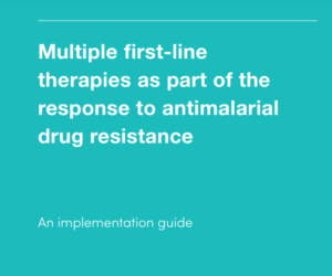 Multiple first-line therapies as part of the response to antimalarial drug resistance